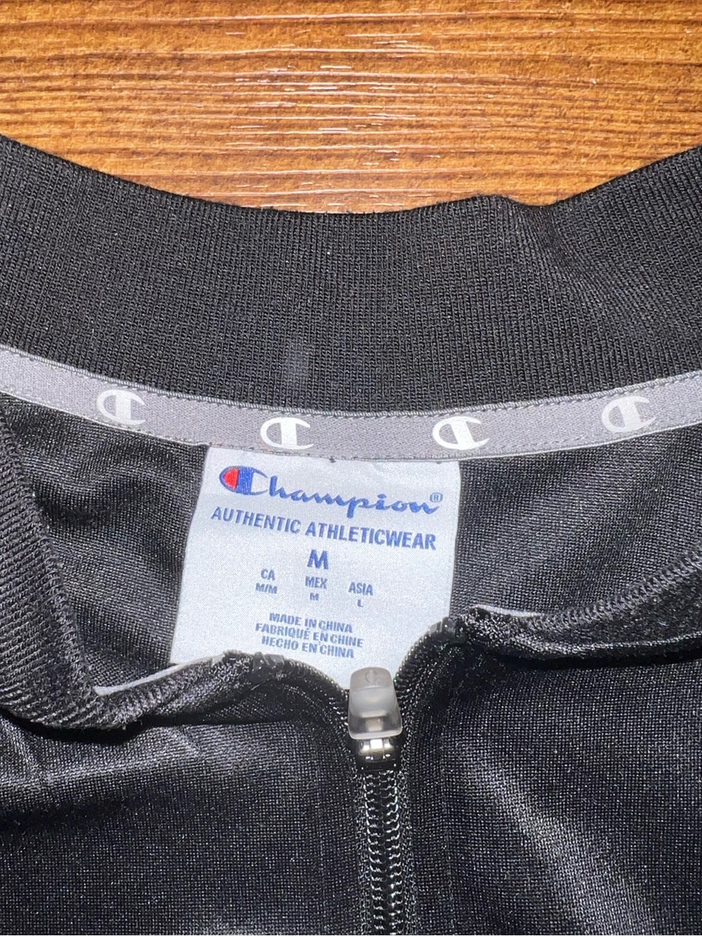 Champion Varsity Track Jacket Cheer Championship Rhinestone Black Bomber  Size M - Picture 12 of 13